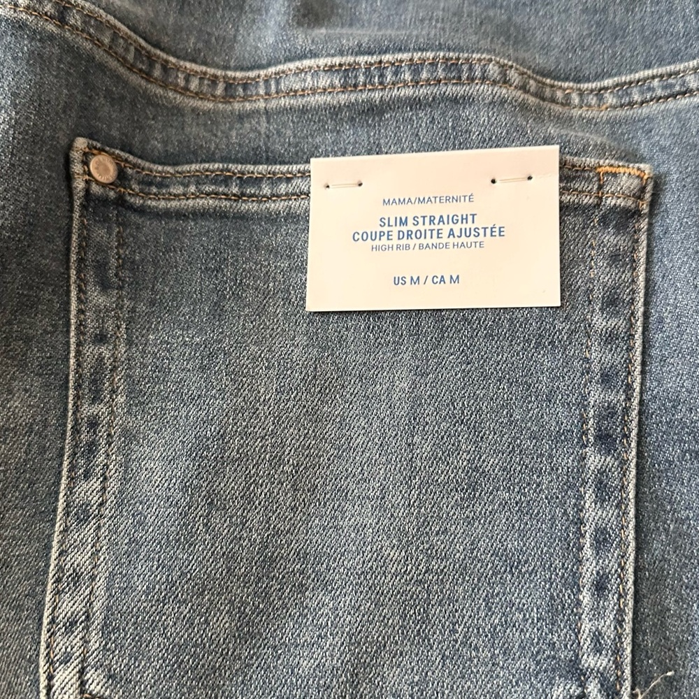 H&M Women's Maternity Straight Leg Jeans - Dark Blue - Picture 6 of 6